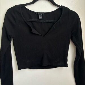 Long sleeve crop top